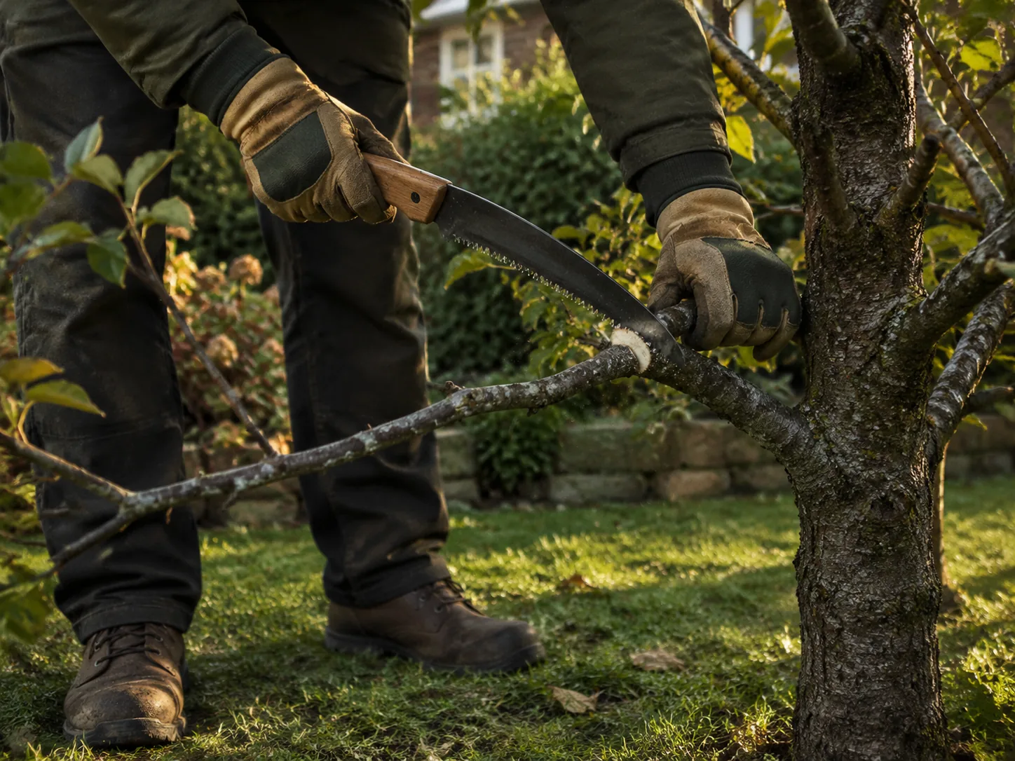 small tree pruning from standing